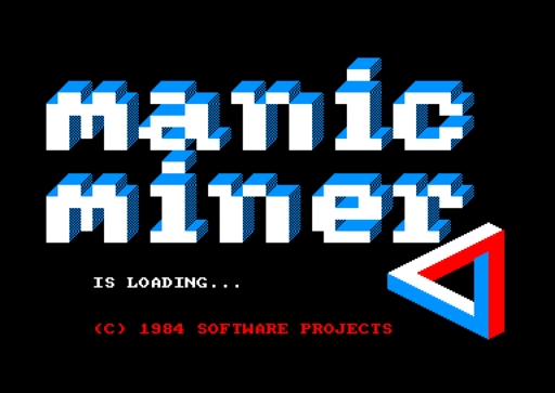 Manic Miner title screen for Amstrad CPC